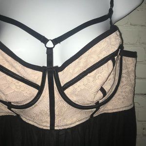 torrid Intimates & Sleepwear - *torrid*BLACK/LIGHT PINK LACY CHEMISE LINGERIE torrid Intimates & Sleepwear - *torrid*BLACK/LIGHT PINK LACY CHEMISE LINGERIE